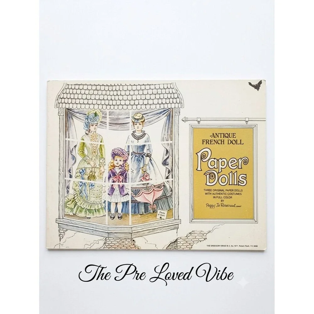 Vintage Old Fashioned Cut Out  Paper Dolls Book
